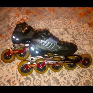 Powerslide black inline speed skates